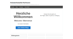 Desktop Screenshot of holzwerkstatt-hartmann.com